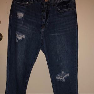 Ripped high waisted jeans !! Blue